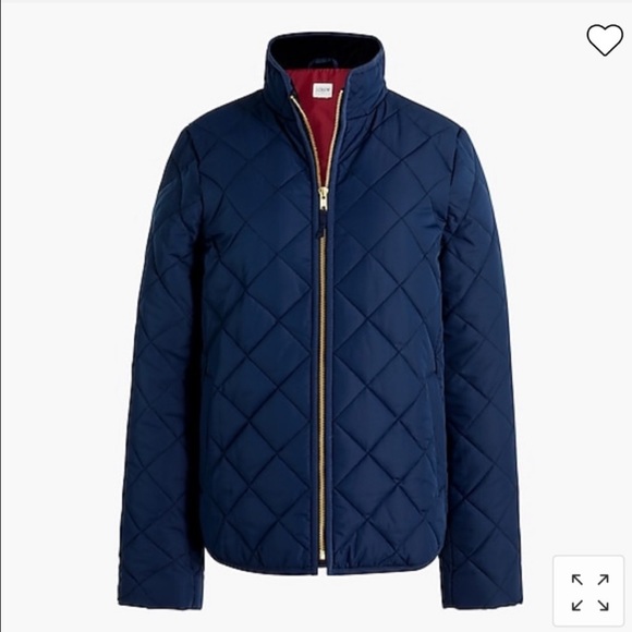 J. Crew Factory Jackets & Blazers - J. Crew Factory Diamond Quilted Puffer Coat in Navy
